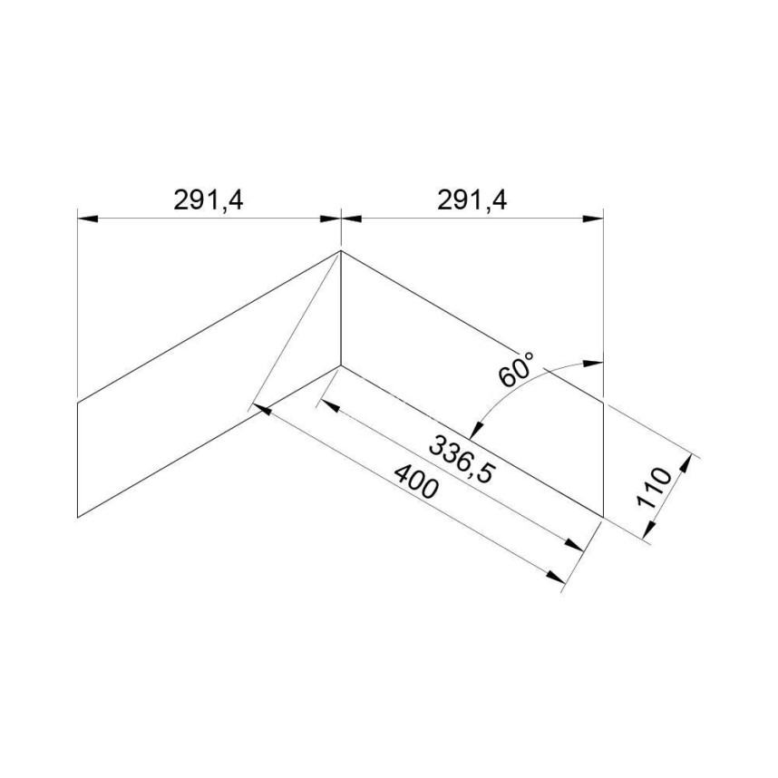 Паркет Елка Французская Lab Arte Chevron Дуб Селект лак без браша 400/337х110х14/3/60°-1