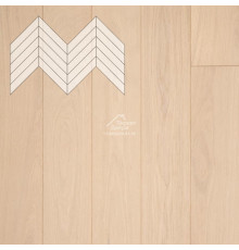 Паркет Елка Французская Lab Arte Chevron Дуб Селект Лана лак 600/510х90х14/3/45°