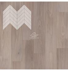 Паркет Елка Французская Lab Arte Chevron Дуб Селект Чегет белый лак 600/475х125х14/3/45°