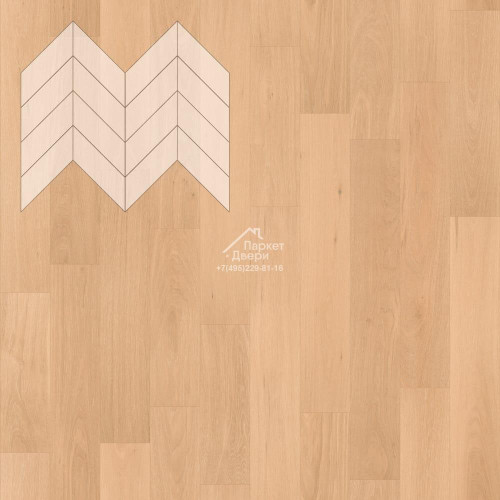 Паркет Елка Французская Lab Arte Chevron Дуб Селект Шёлк лак 600/450х150х14/3/45°