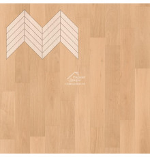 Паркет Елка Французская Lab Arte Chevron Дуб Селект Шёлк лак 600/510х90х14/3/45°