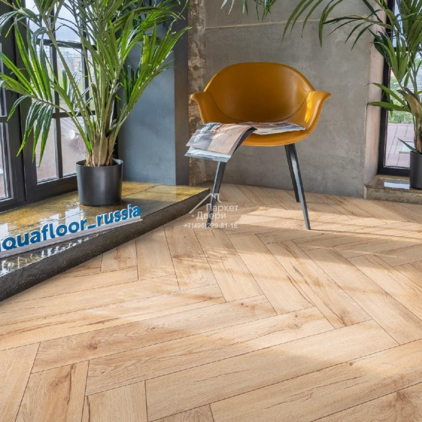 Виниловый пол Aquafloor Space Parquet Light AF4507PQL 610x122x4,5-2