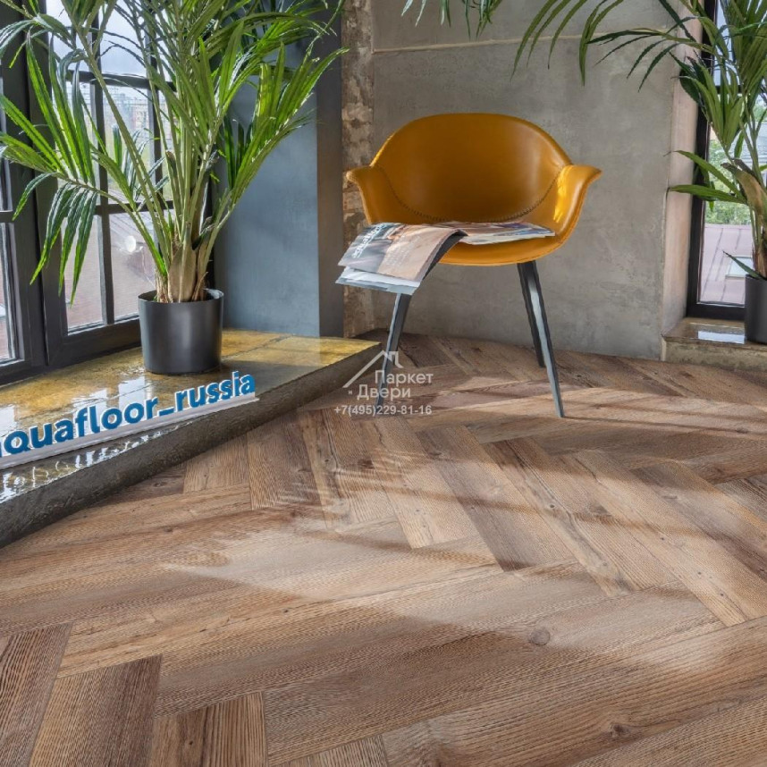 Виниловый пол Aquafloor Space Parquet Light AF4517PQL 610x122x4,5-2