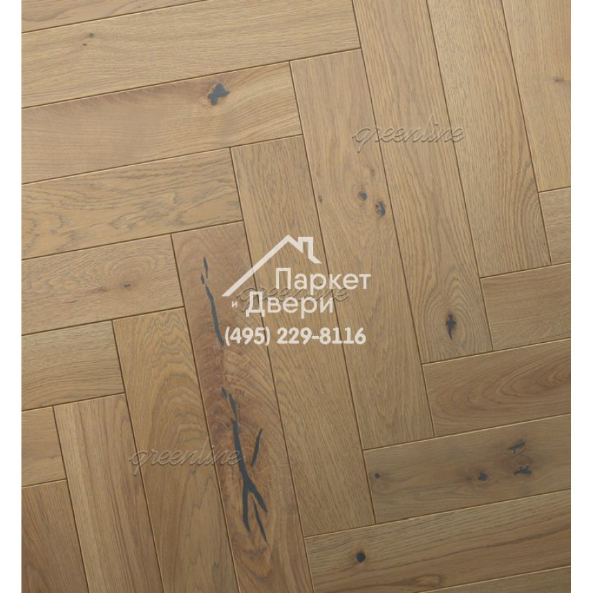 Паркет Английская ёлка Greenline Extra 706 дуб сенс