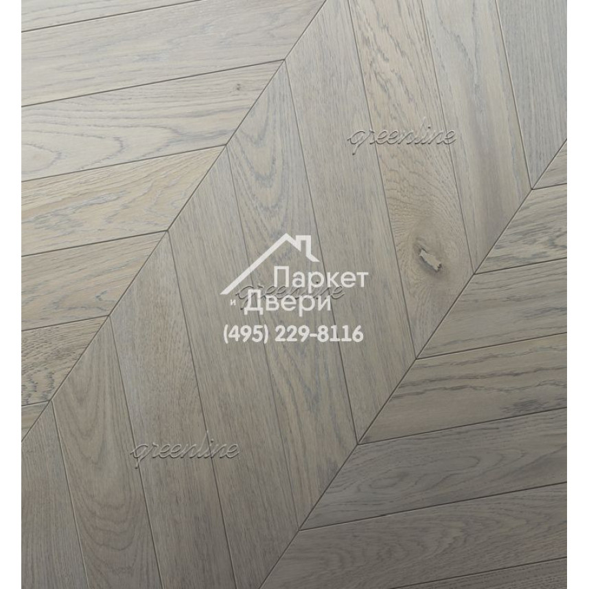 Паркет Французская ёлка Greenline Lux 314 индус грей-1
