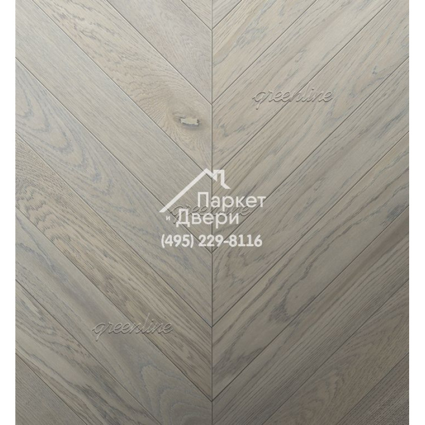 Паркет Французская ёлка Greenline Lux 314 индус грей