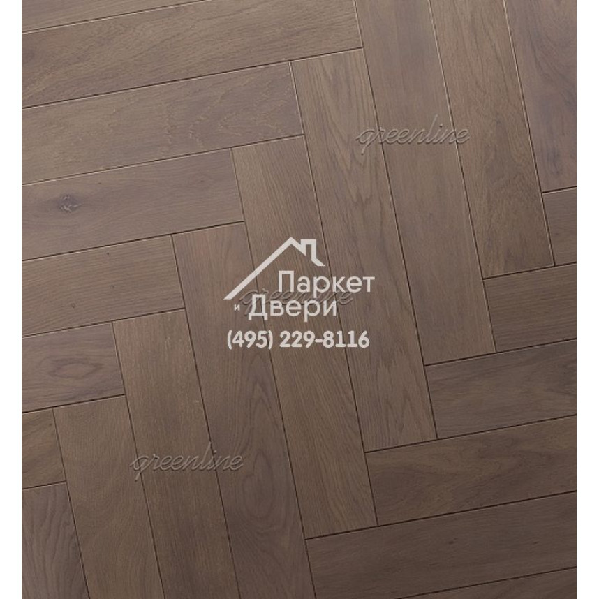 Паркет Английская ёлка Greenline Lux 315 чёрный песок-2