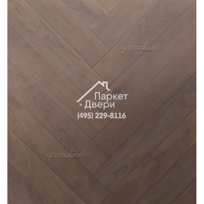 Паркет Английская ёлка Greenline Lux 315 чёрный песок-1