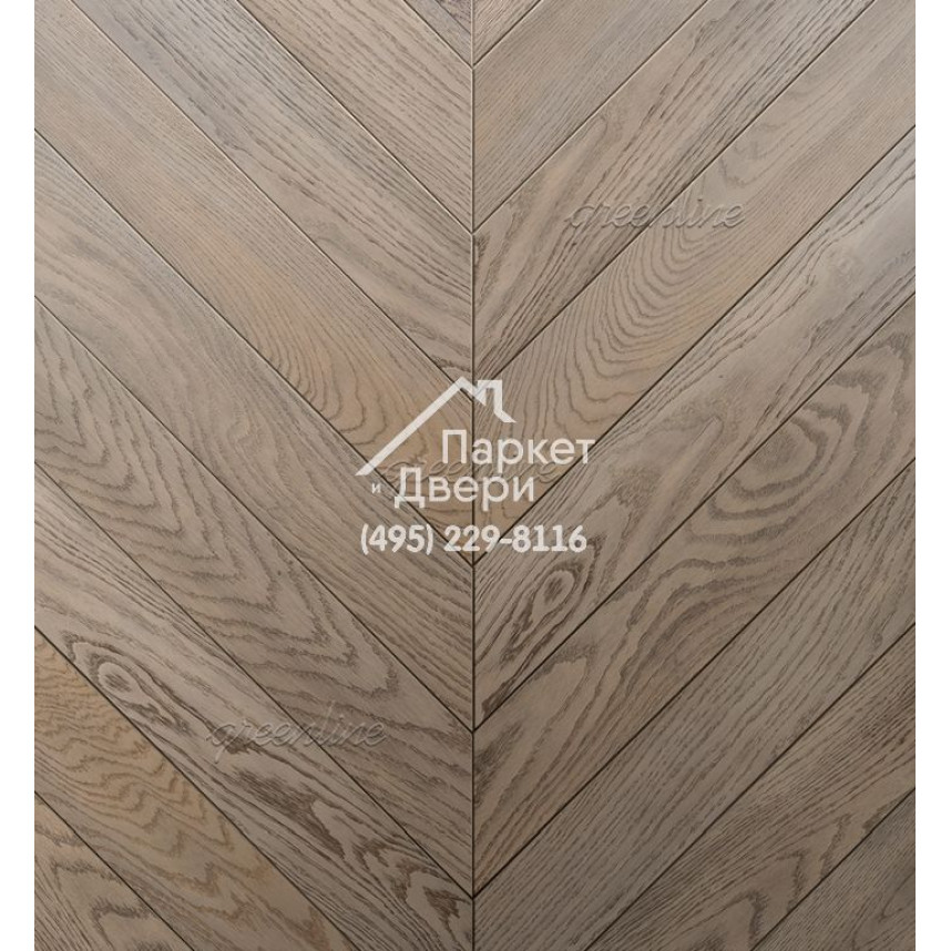 Паркет Французская ёлка Greenline Design 3101 дуб terra