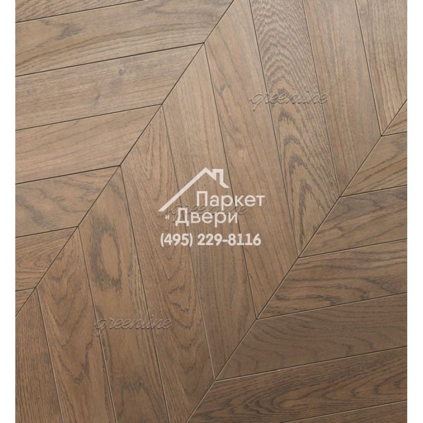 Паркет Французская ёлка Greenline Design 3106 дуб fumo-1