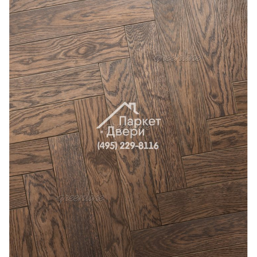 Паркет Английская ёлка Greenline Design 3104 дуб taverna