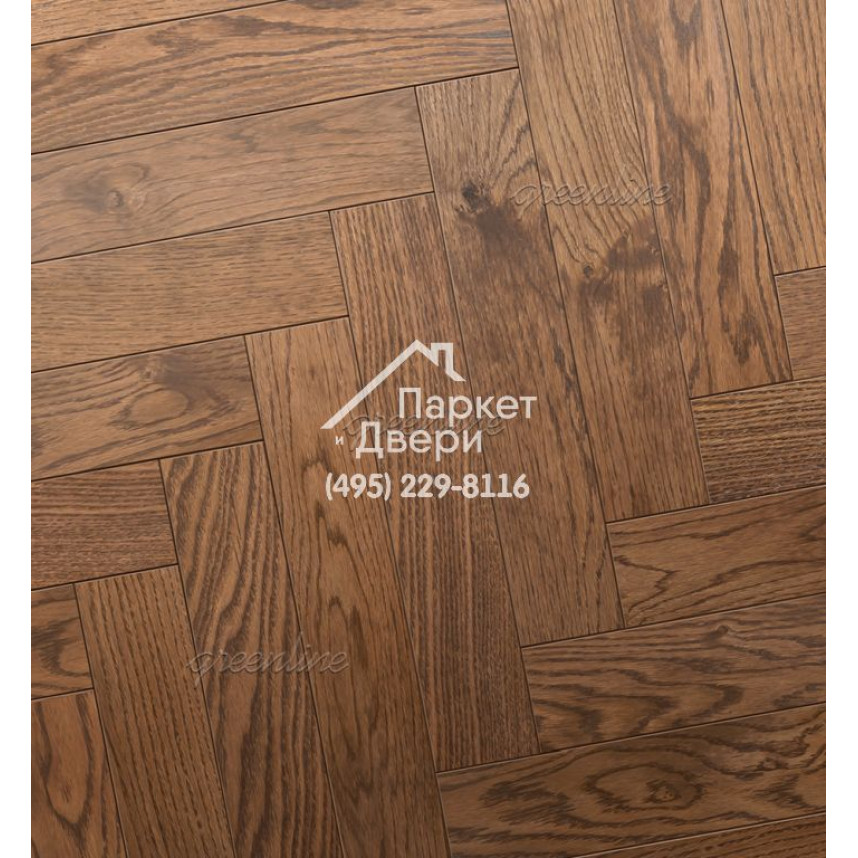 Паркет Английская ёлка Greenline Design 3105 дуб fresco