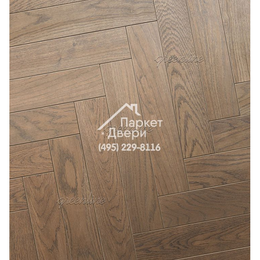 Паркет Английская ёлка Greenline Design 3106 дуб fumo-2