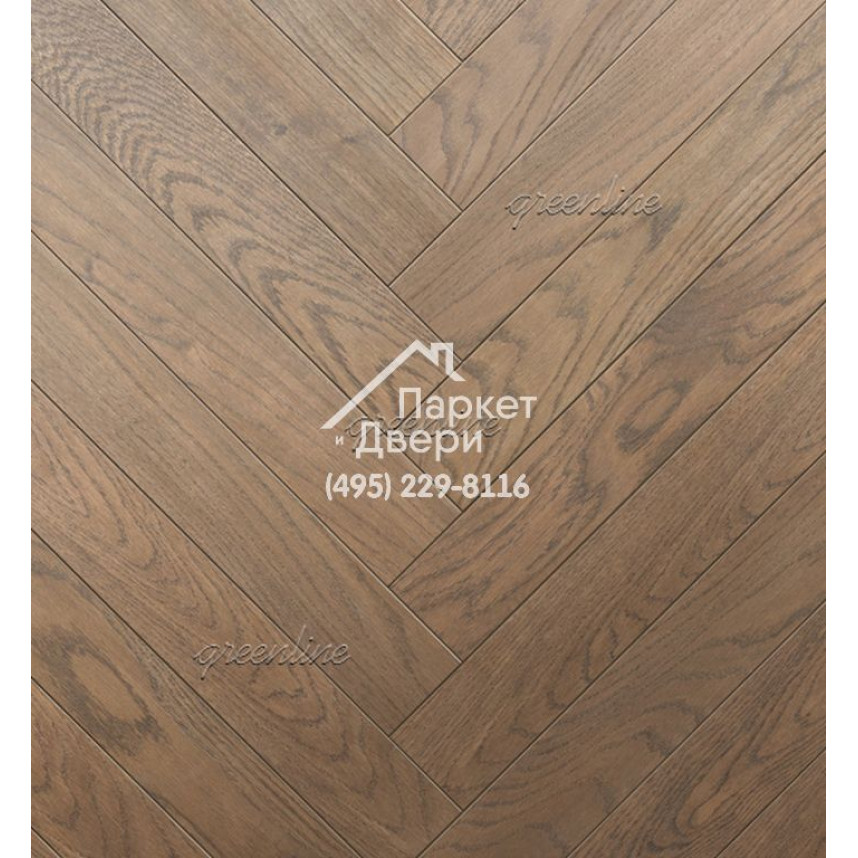 Паркет Английская ёлка Greenline Design 3106 дуб fumo-1
