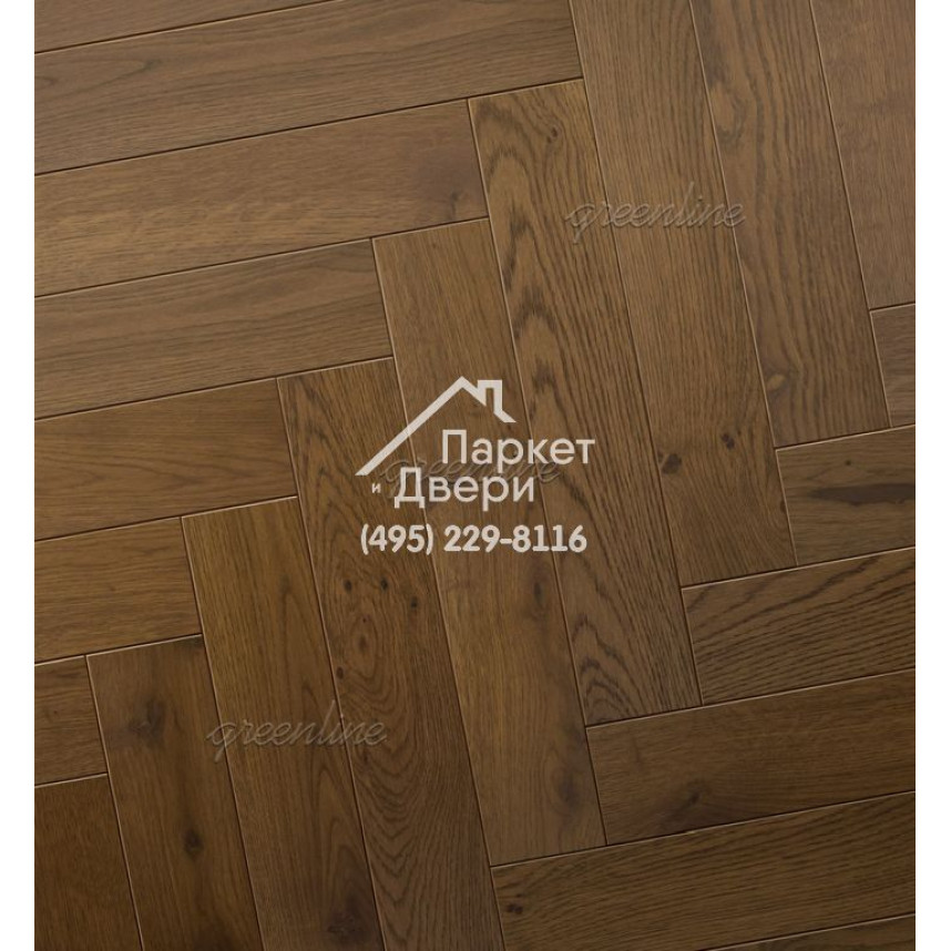 Паркет Английская ёлка Greenline Extra 716 дуб шарм