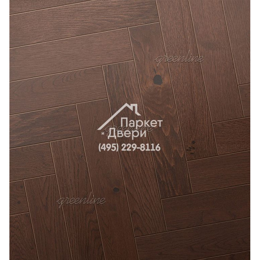 Паркет Английская ёлка Greenline Next 705 дуб магнет-2