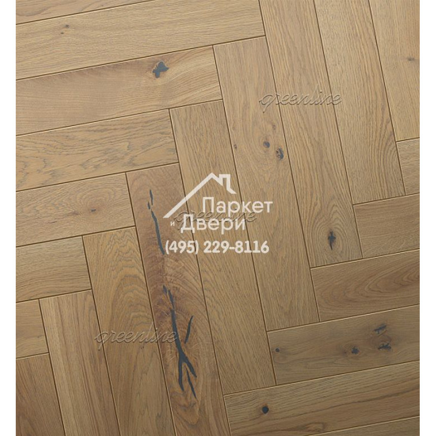 Паркет Английская ёлка Greenline Next 706 дуб сенс-1