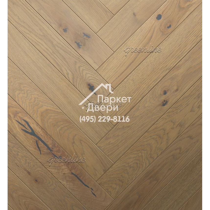 Паркет Английская ёлка Greenline Next 706 дуб сенс-2