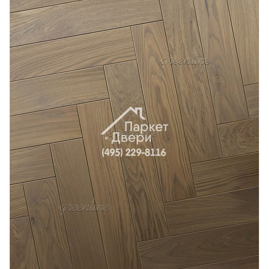 Паркет Английская ёлка Greenline Next 710 дуб вулкано-1