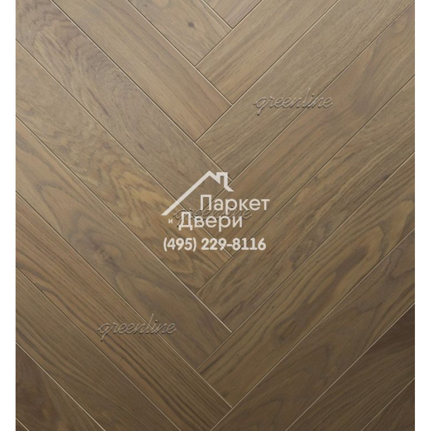Паркет Английская ёлка Greenline Next 710 дуб вулкано-2