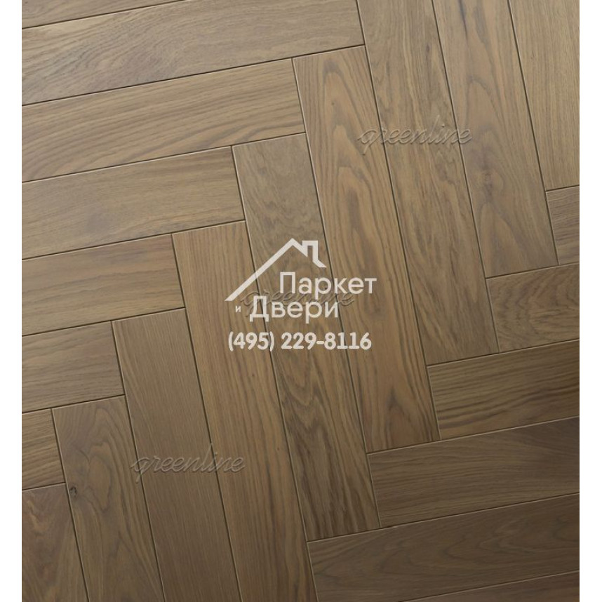 Паркет Английская ёлка Greenline Next 710 дуб вулкано