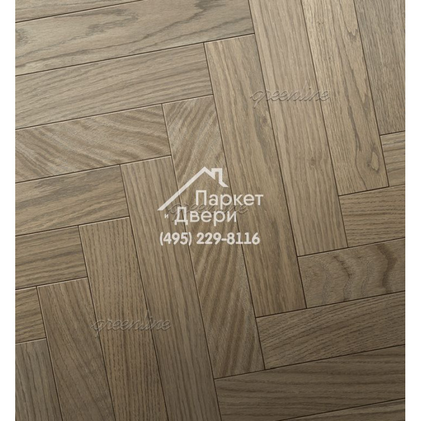 Паркет Английская ёлка Greenline Next 719 дуб грейс