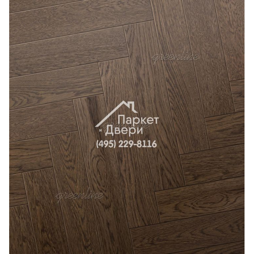 Паркет Английская ёлка Greenline Smart Herringbone 609 дуб вестерн
