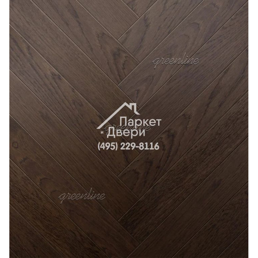 Паркет Английская ёлка Greenline Smart Herringbone 611 дуб арабик-1