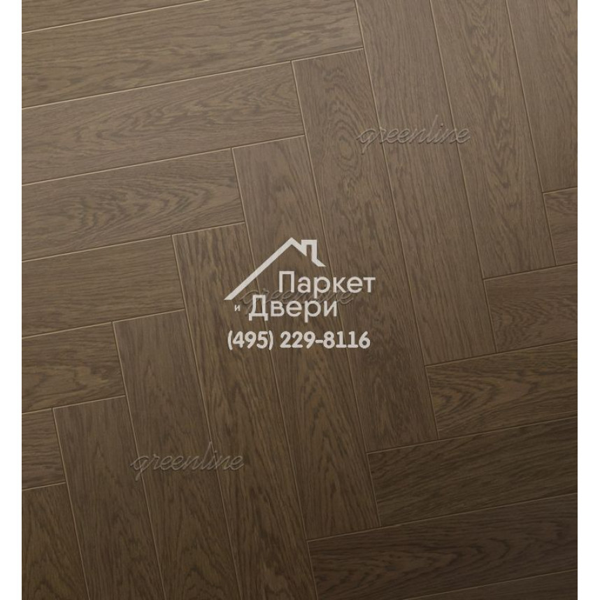 Паркет Английская ёлка Greenline Smart Herringbone 612 дуб модерн