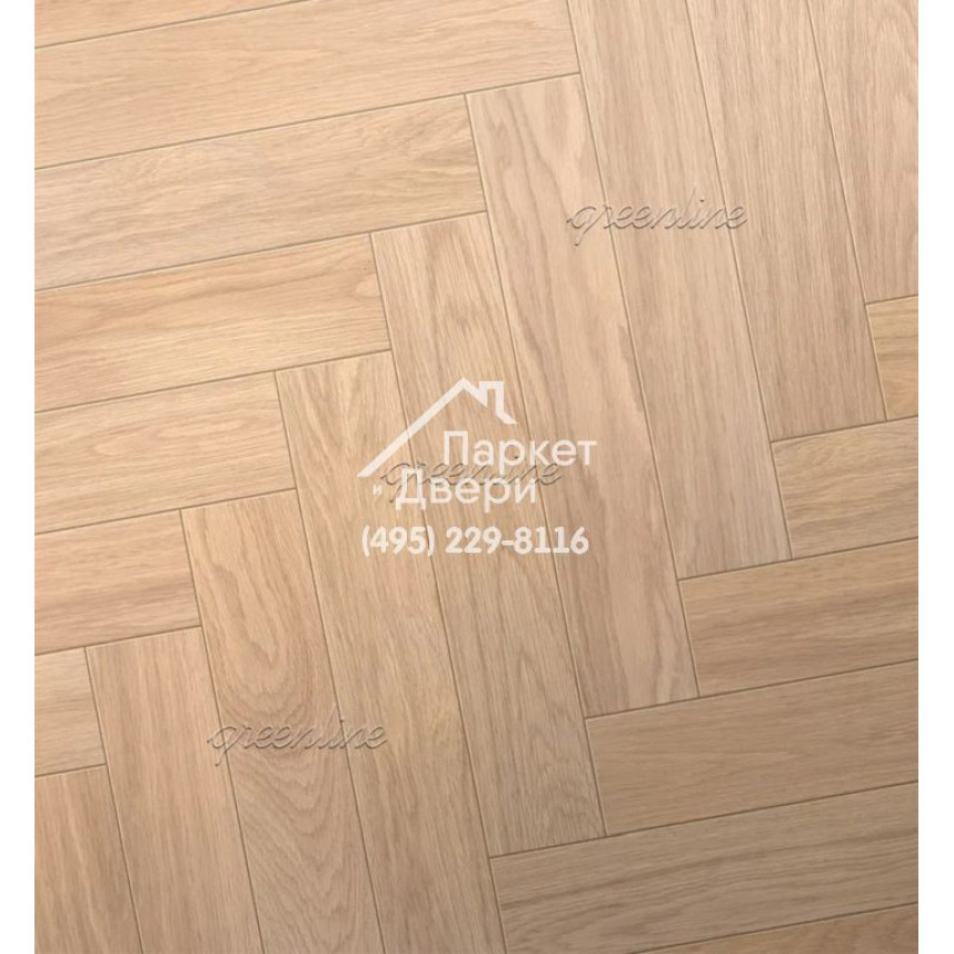 Паркет Английская ёлка Greenline Smart Herringbone 614 дуб латте