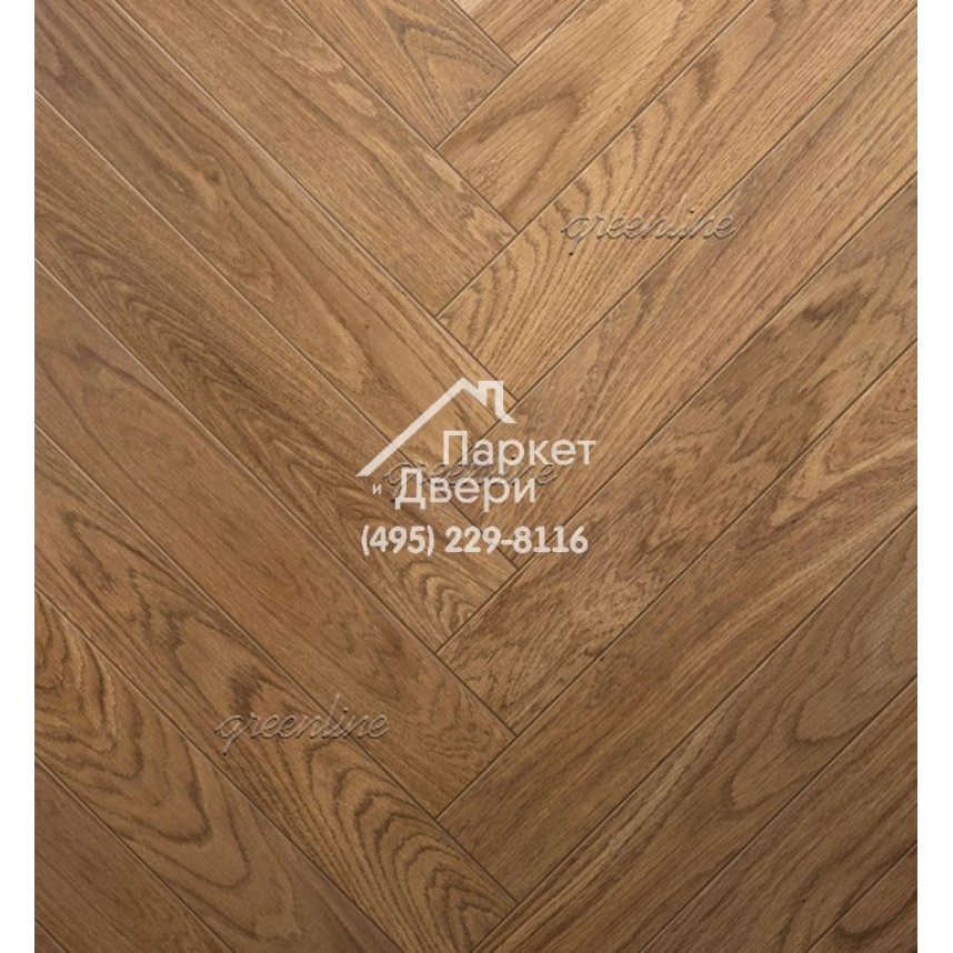 Паркет Английская ёлка Greenline Smart Herringbone 618 дуб мокко-1