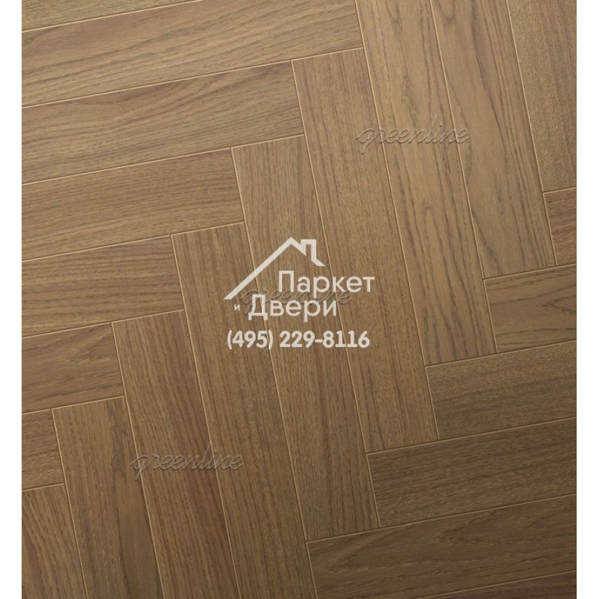 Паркет Английская ёлка Greenline Ultima 801 дуб спейс