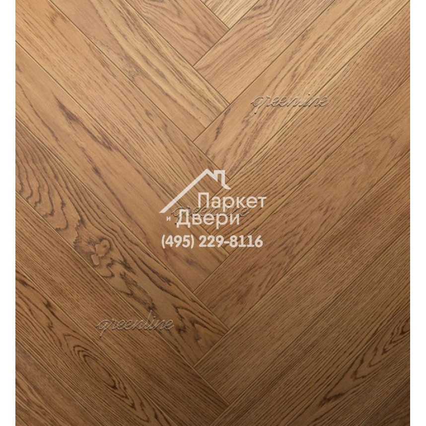 Паркет Английская ёлка Greenline Ultima 804 дуб элемент-1