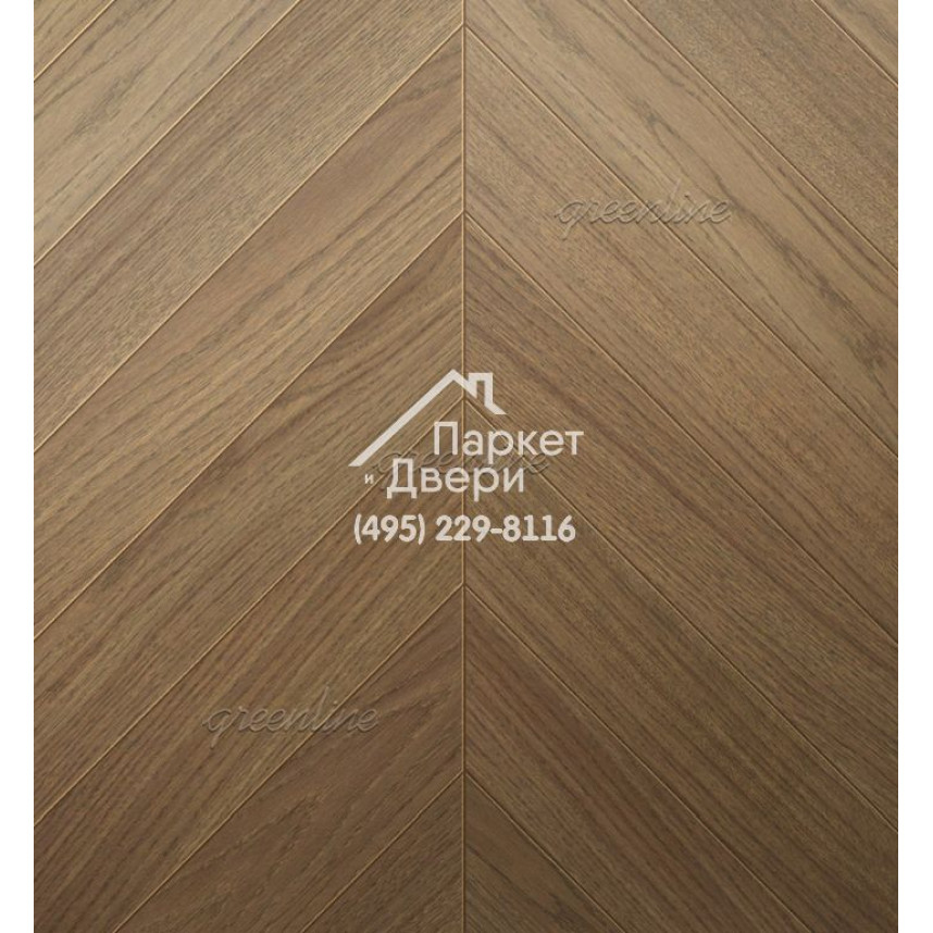 Паркет Французская ёлка Greenline Ultima 801 дуб спейс