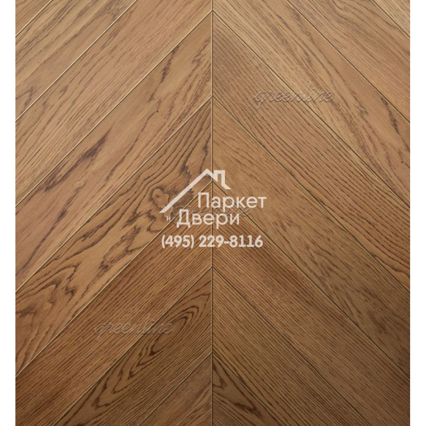 Паркет Французская ёлка Greenline Ultima 804 дуб элемент