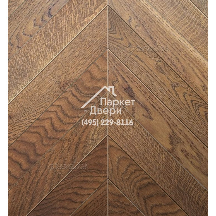 Паркет Французская ёлка Greenline Ultima 808 дуб мелоди