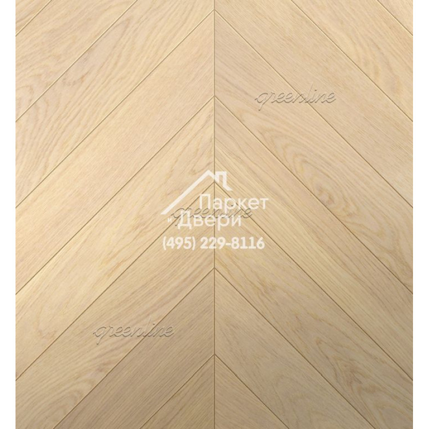 Паркет Французская ёлка Greenline Ultima 818 дуб блонд