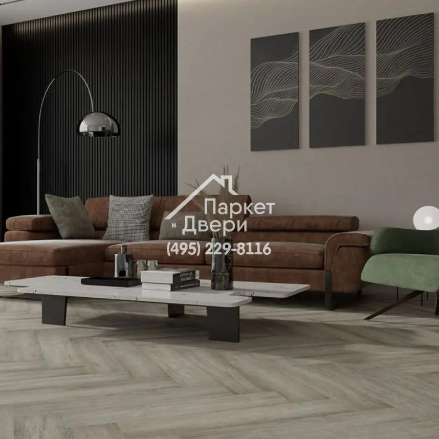 Каменный SPC ламинат Stone Floor Дуб Байрон 880508 HP, 750х150х4,5-1