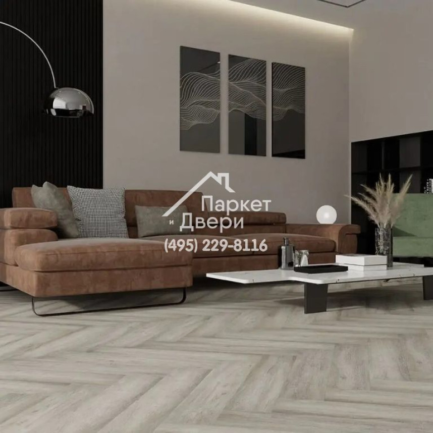 Каменный SPC ламинат Stone Floor Дуб Байрон 880508 HP, 750х150х4,5-2