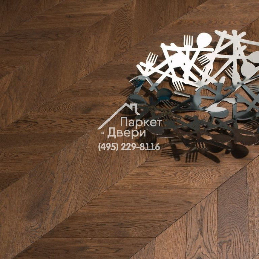 Паркет Французская Ёлка 60⁰ Coswick Молочный Шоколад 1123-4217-20, Таверн, 548x127x19,05-1