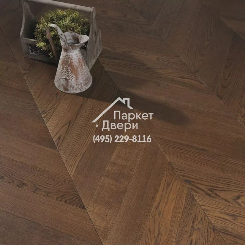 Паркет Французская Ёлка 45⁰ Coswick Молочный Шоколад 1134-4217-20, Таверн, 500x127x19,05-3