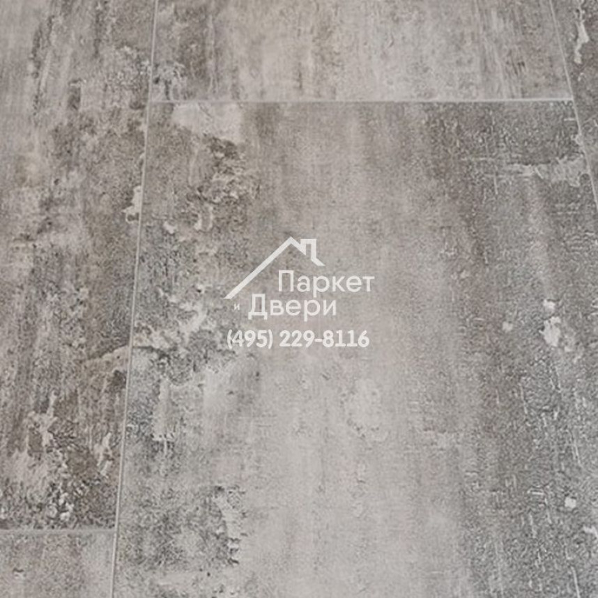 Каменный SPC ламинат Stone Floor Плитка Жемчужно-серая 8875709 НР, 610х305х4,5