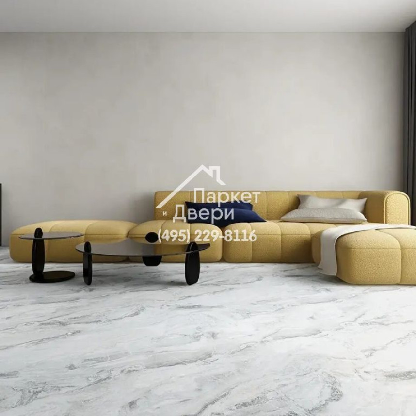 Каменный MSPC ламинат Stone Floor Жемчужный Мрамор DCD1-3 MP, 1220х234х8