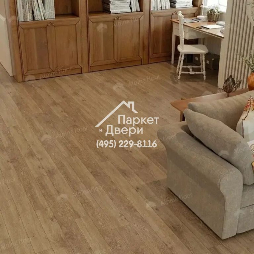 Виниловые полы Alpine Floor, Grand Sequoia Village, Гевуина ECO 11-707 MC, 1220х125х4
