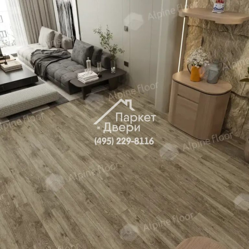 Виниловые полы Alpine Floor, Grand Sequoia Village, Венге Грей ECO 11-807 MC, 1220х125х4