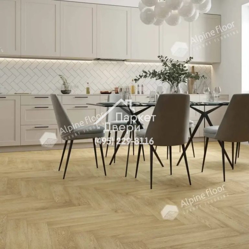 Виниловые полы Alpine Floor, Parquet Premium, Дуб Ваниль Селект ECO 19-3 MC, 600х125х8-2