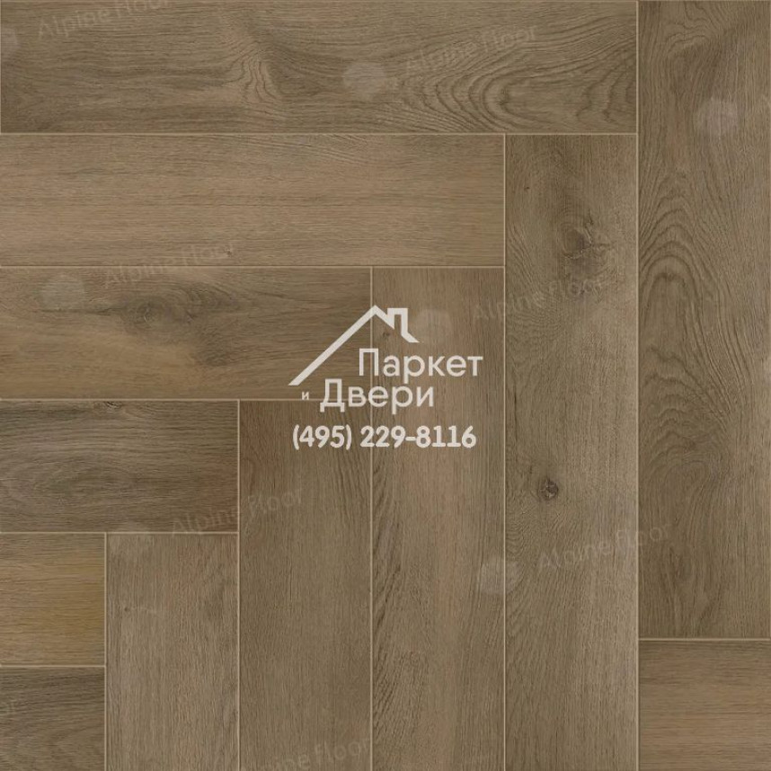 Виниловые полы Alpine Floor, Parquet Premium, Дуб Насыщенный ECO 19-7 MC, 600х125х8-1