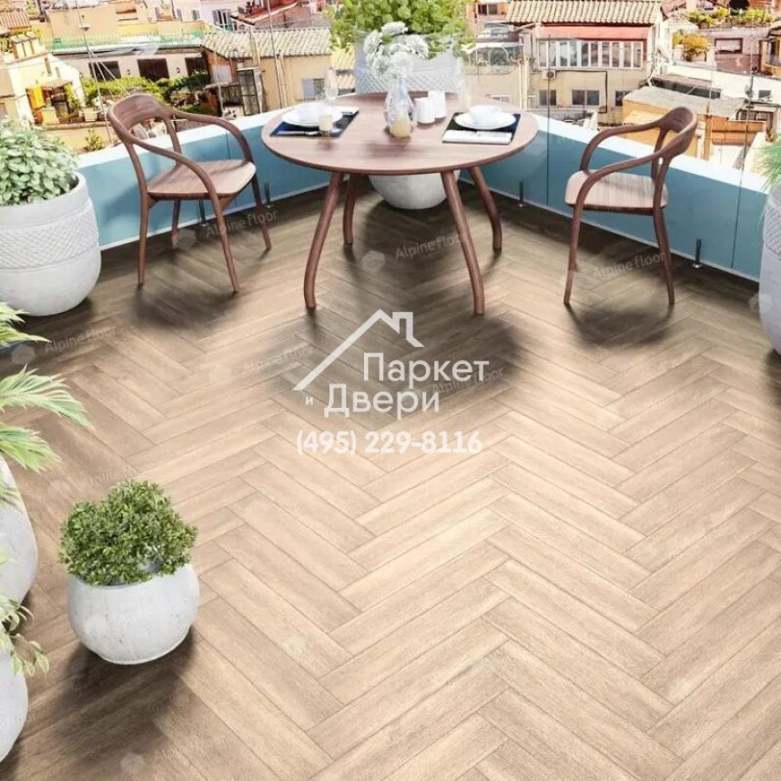 Виниловые полы Alpine Floor, Parquet Premium, Дуб Макадамия ECO 19-10 MC, 600х125х8