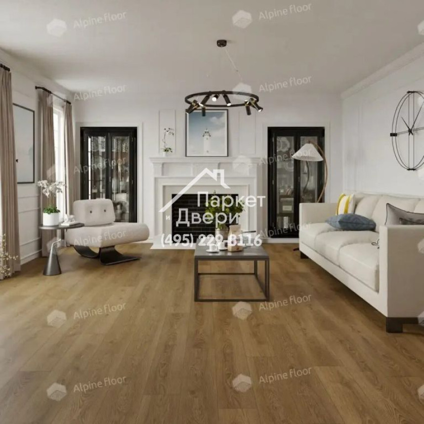 Виниловые полы Alpine Floor, Solo Plus, Аллегро ЕСО 14-101 MC, 1220х183х4-2