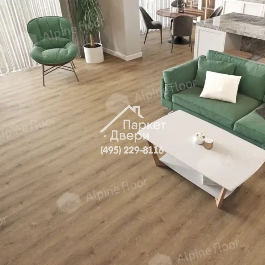 Виниловые полы Alpine Floor, Solo Plus, Ларгетто ЕСО 14-301 MC, 1220х183х4-3